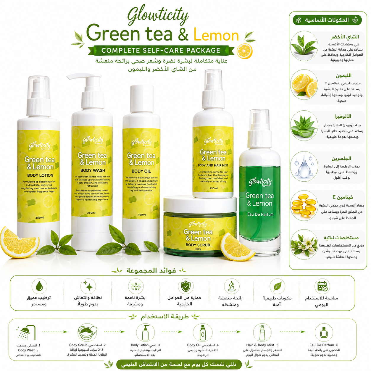 Green Tea & Lemon Complete Self-Care Package