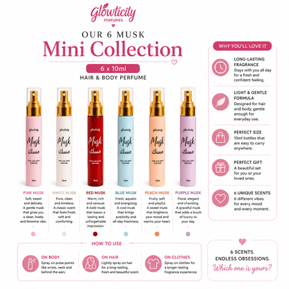 Musk mini collection, six bottle set