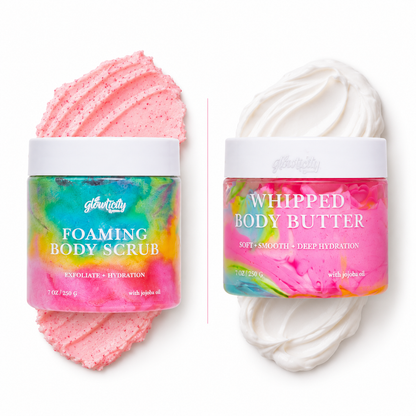 Rainbow Foaming Body Scrub & Whipped Body Butter Duo