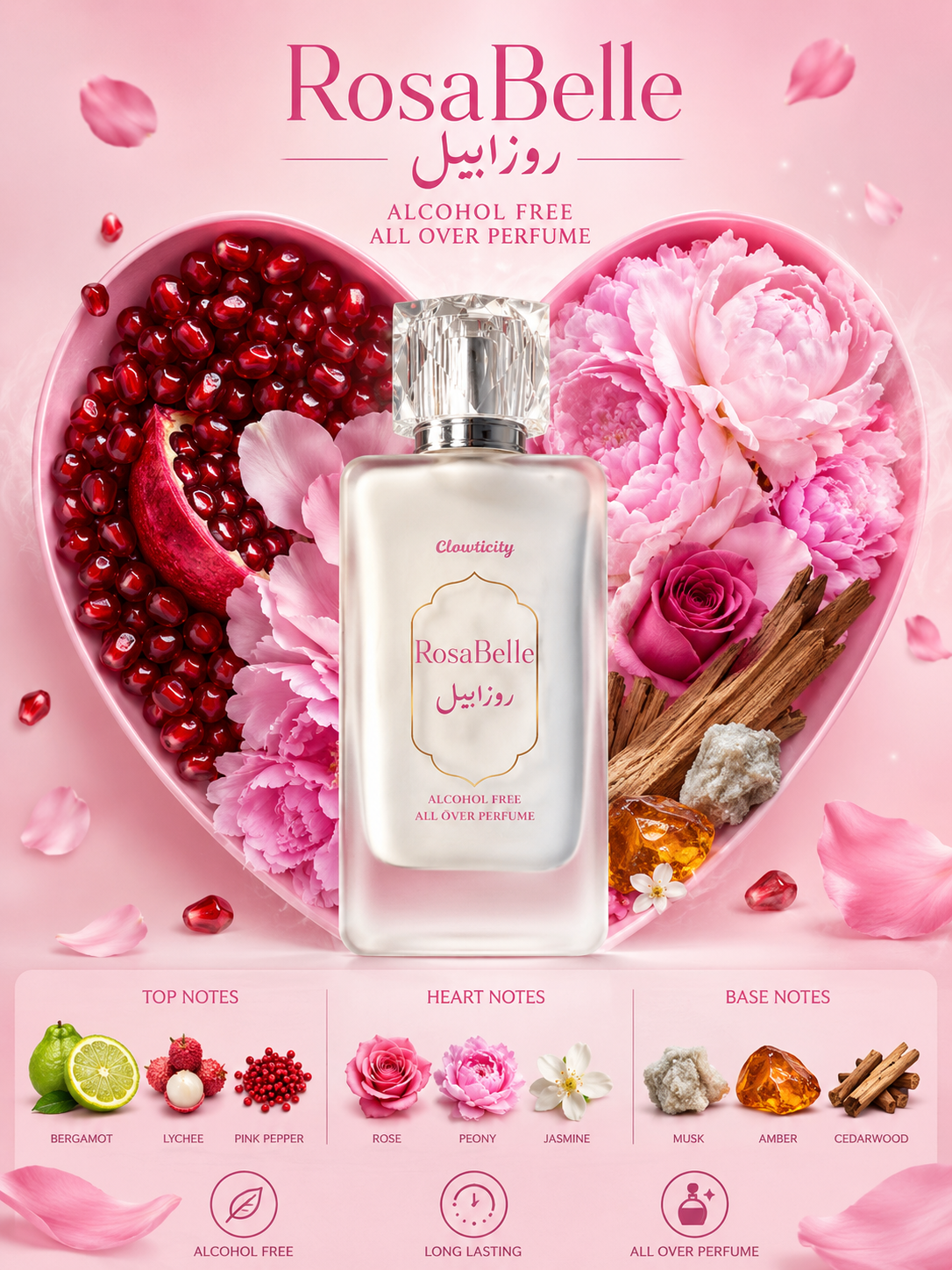 RosaBelle hair and body perfume